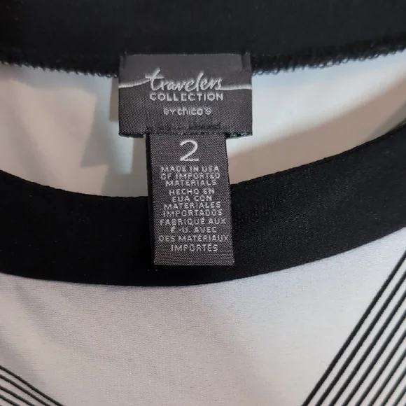 Chico's Geometric Black and White Blouse - Picture 2 of 3